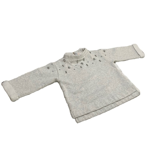 CREWCUTS by J. Crew Gray embellished Sweater Size 4 / 5 - Picture 3 of 7